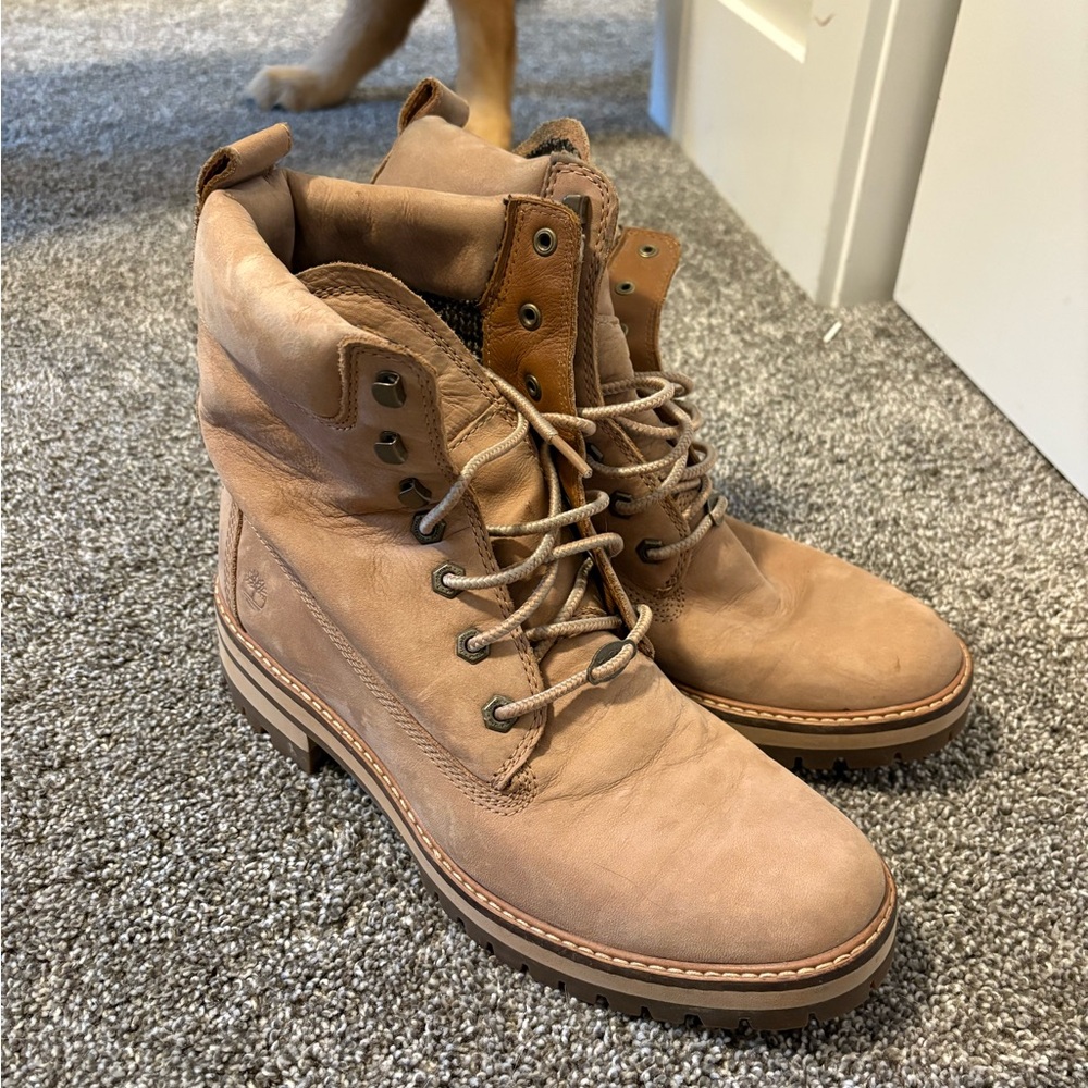 Timberland Tan Lace Up Boots for Women